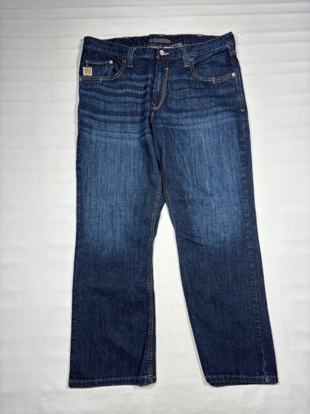 Cinch Carter 2.0 Mens Jeans 38x30 Tinted Dark Wash Relaxed Fit Bootcut Western